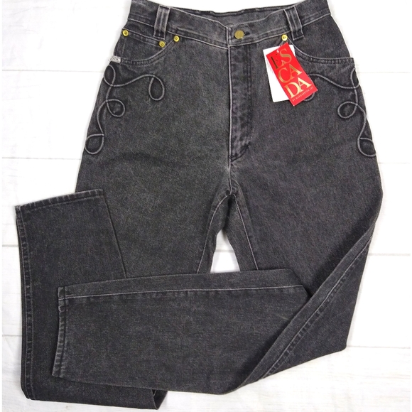 Escada Denim - NWT Escada Vintage High Waisted Black Jeans 28